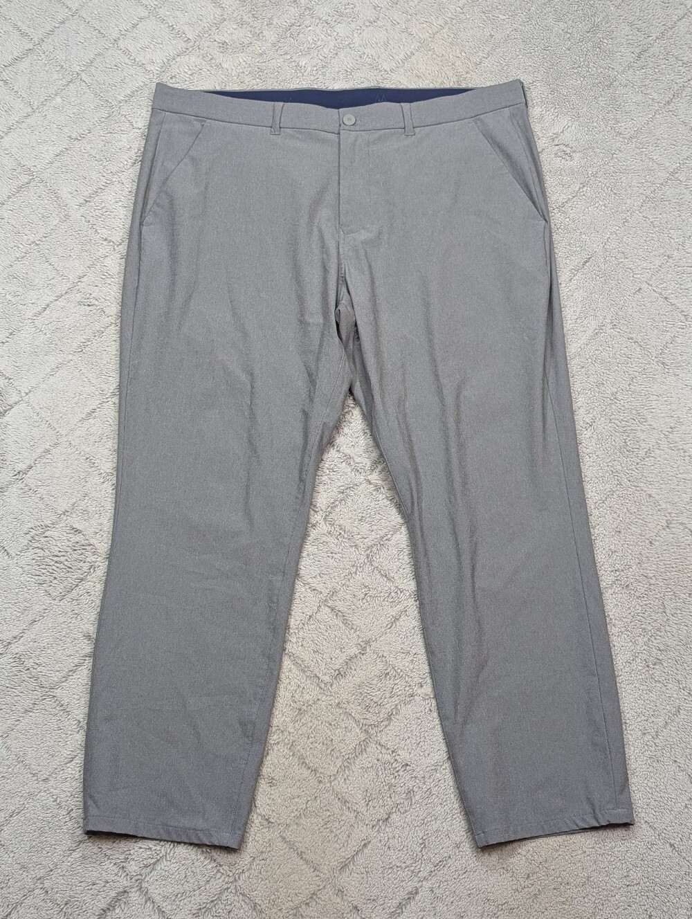 Mizzen + Main Pants Mens 40x32 Gray Helmsman Slim Chino Performance Stretch